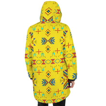 Load image into Gallery viewer, Rainbow Chief Rainbow Yellow Unisex Sherpa Lined Hooded Coat
