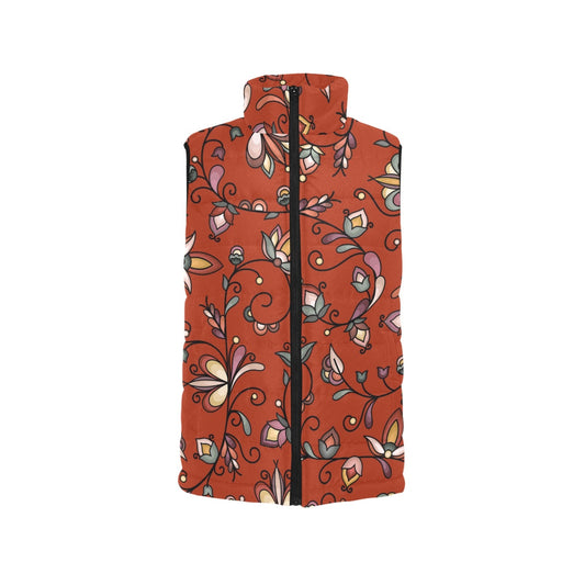 Burnt Sky Petals Red Padded Vest