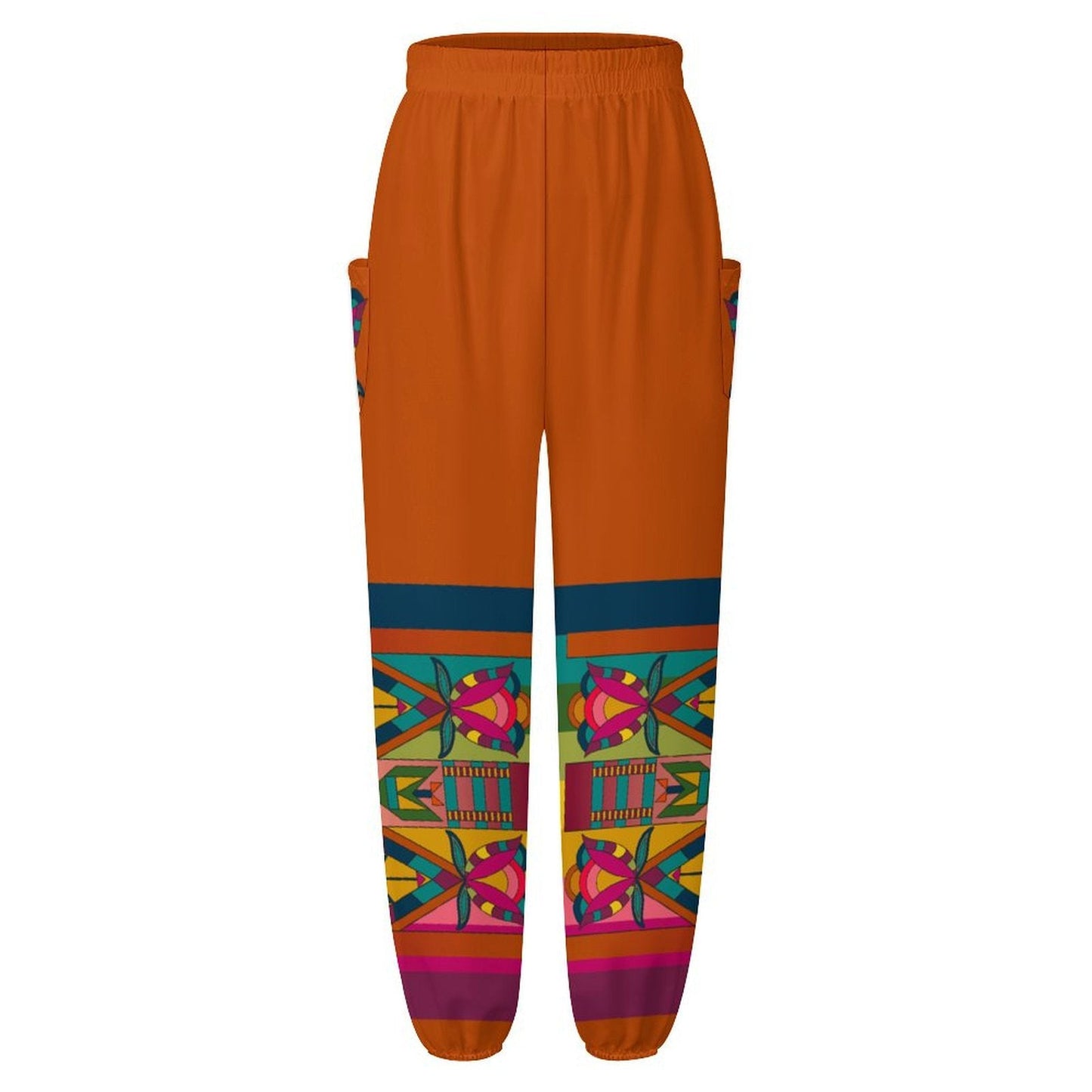 Whispering Leaves Orange Ribbon Joggers