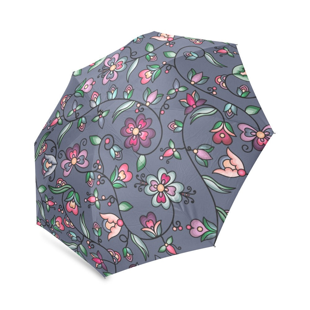 Amber Evening Garland Blue Foldable Umbrella