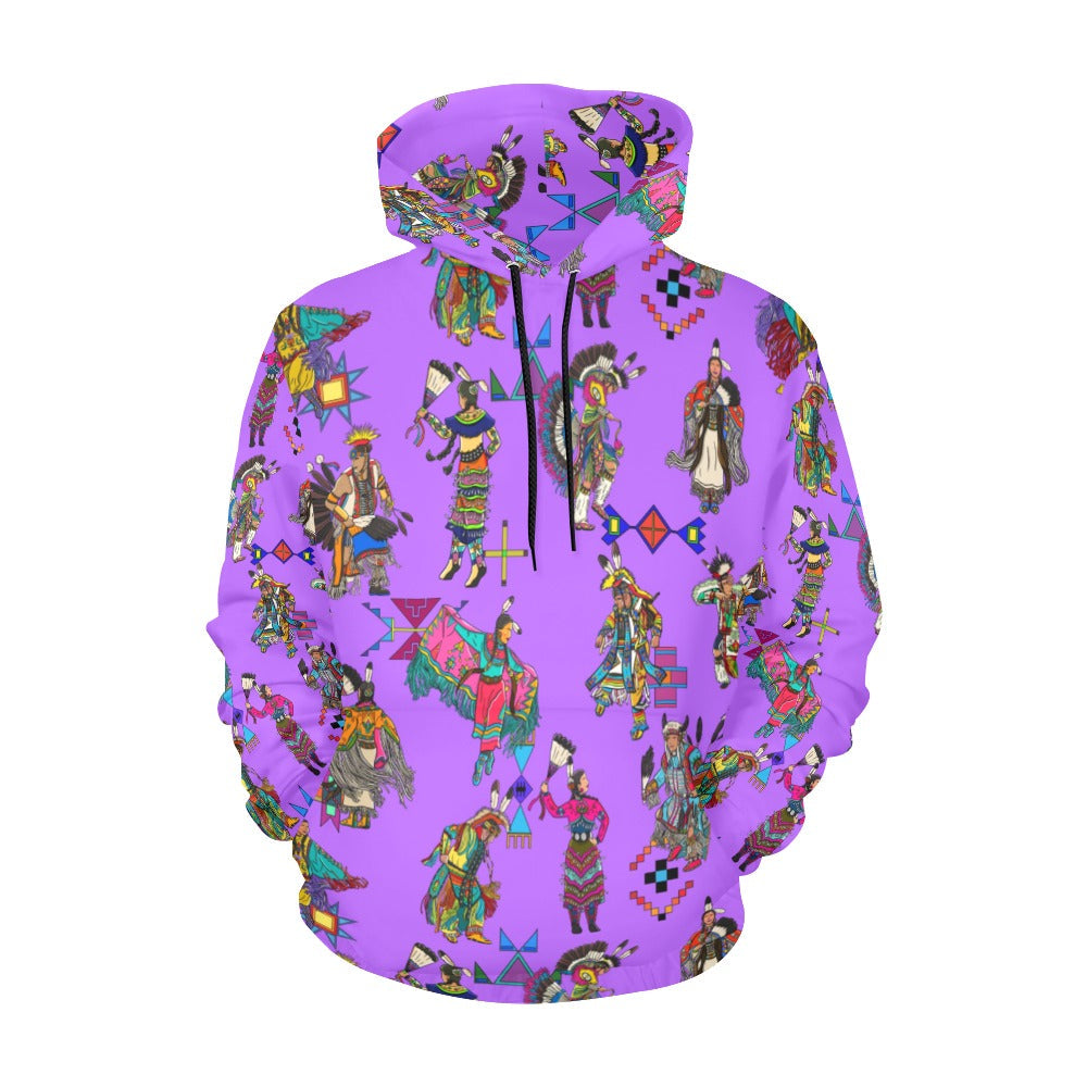 Grand Entry Dancers Purple Hoodie for Women
