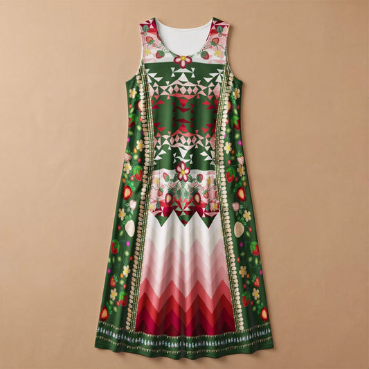 Sacred Strawberry Hunter 1 Women's Sleeveless Long Dress