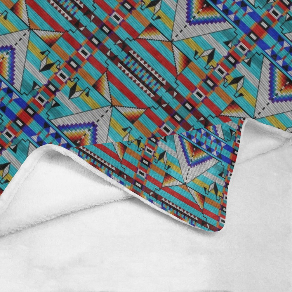 Medicine Blessing Turquoise X-Large Micro Fleece Blanket