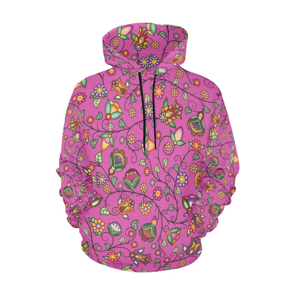 Heartbeat Petals Pink Hoodie for Women
