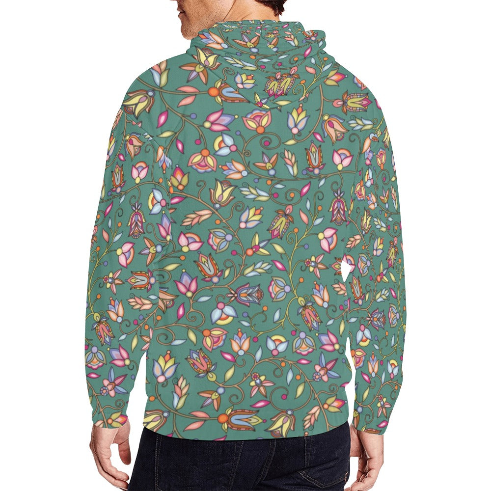 Buffalo Bloom Pond Reflection Men's Zipper Hoodie
