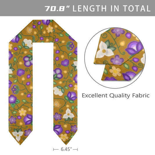 Midnight Moss Bloom Toffee Graduation Stole