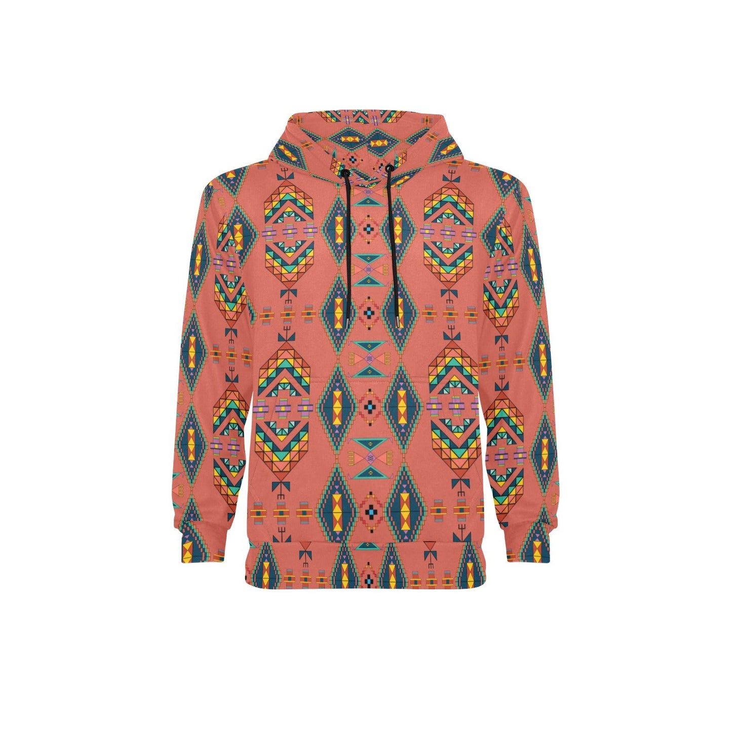 Travois Tipi Canyon Earth Men's Long Sleeve Fleece Hoodie