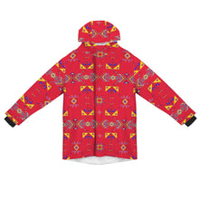 Load image into Gallery viewer, Scattered Generations Red Unisex Sherpa Lined Hooded Coat
