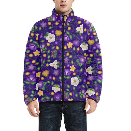 Midnight Moss Bloom Aubergine Padded Jacket