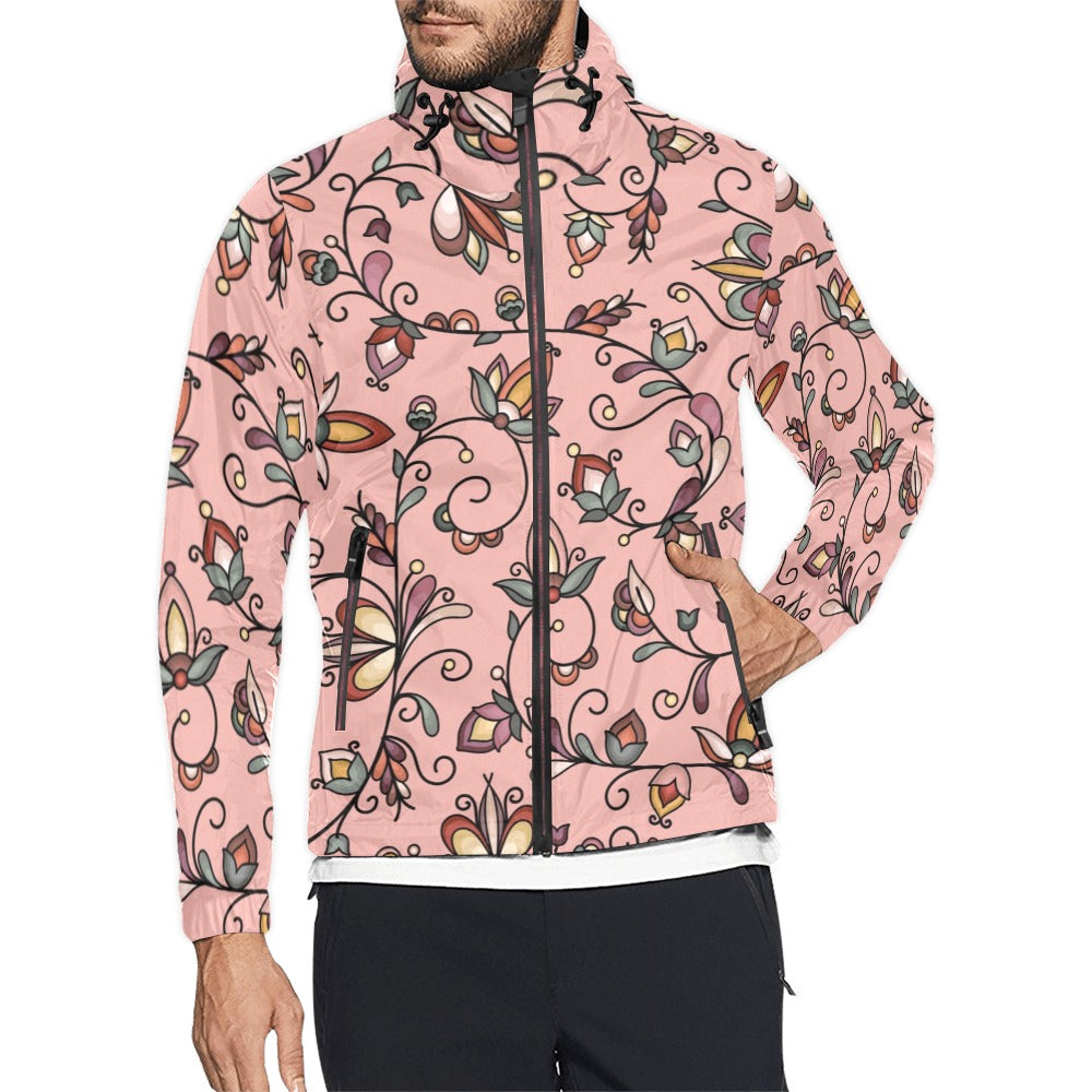Burnt Sky Petals Peach Men's Windbreaker