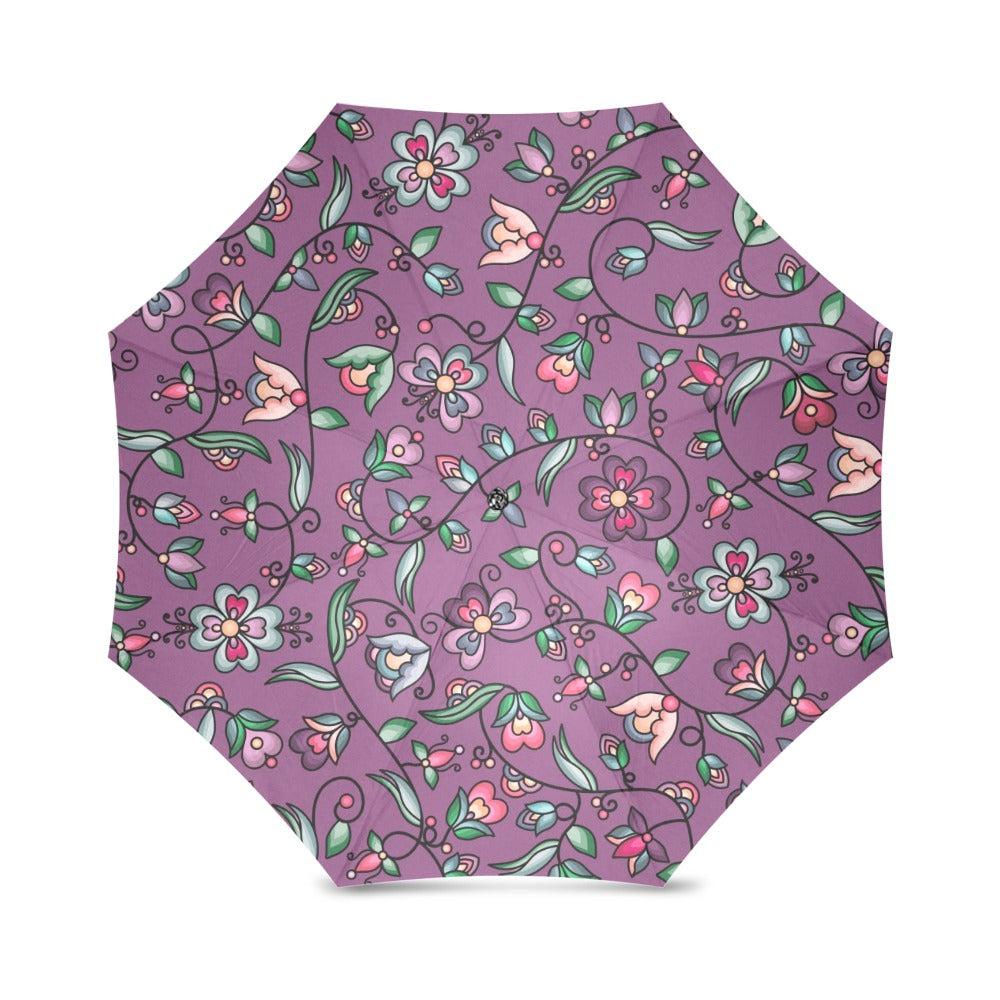 Amber Evening Garland Purple Foldable Umbrella