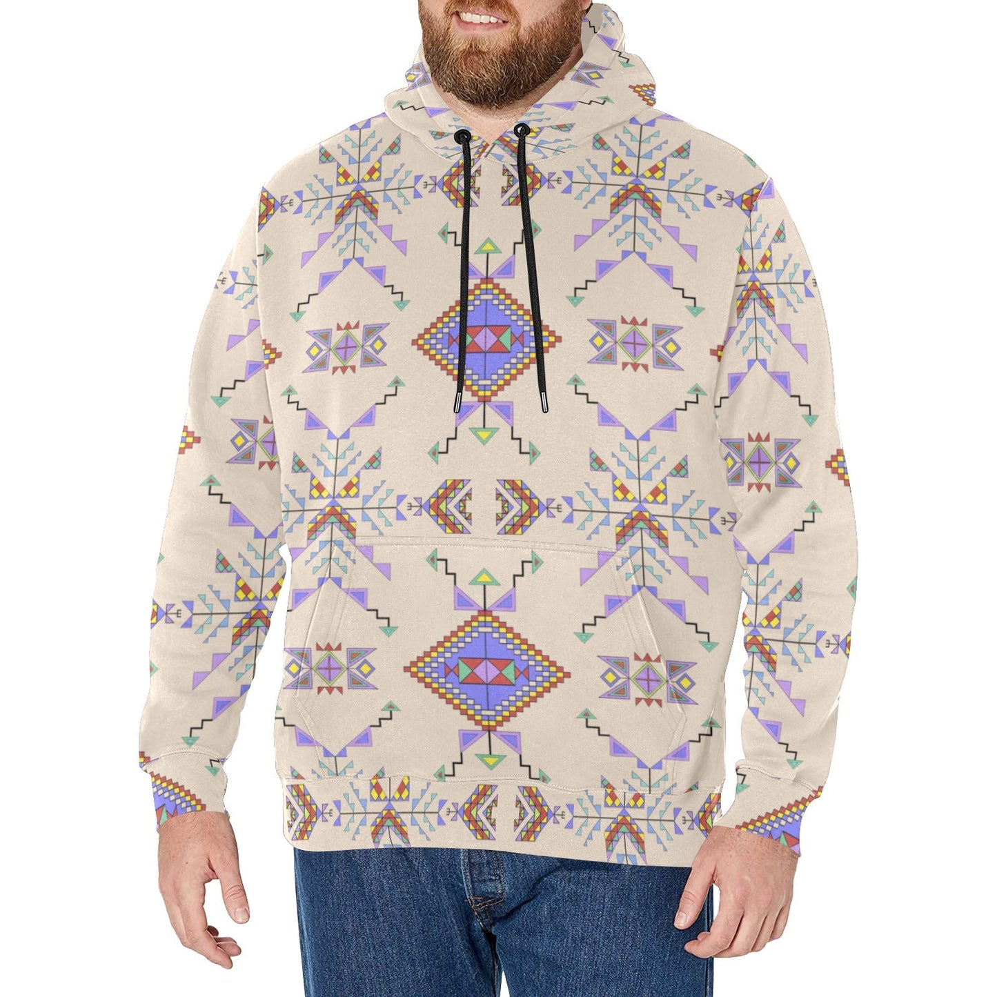 Buffalo Jump Hide Men's Long Sleeve Fleece Hoodie
