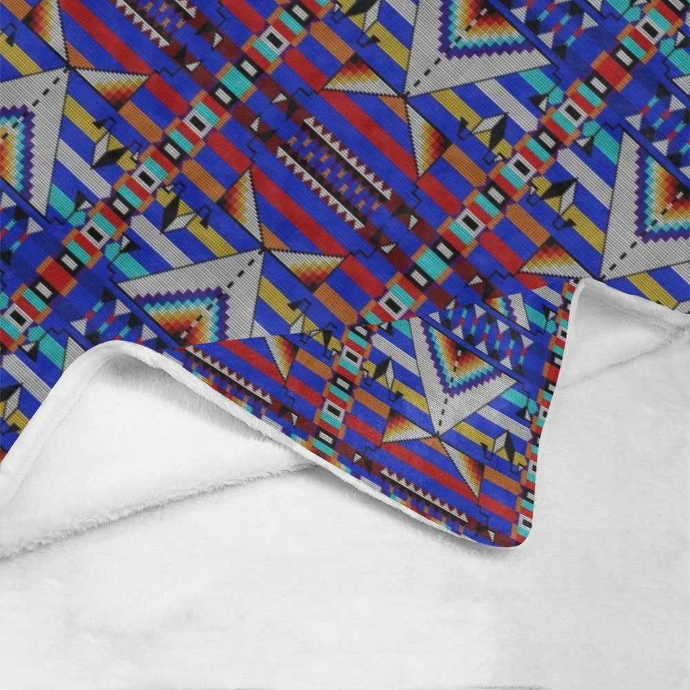 Medicine Blessing Blue X-Large Micro Fleece Blanket