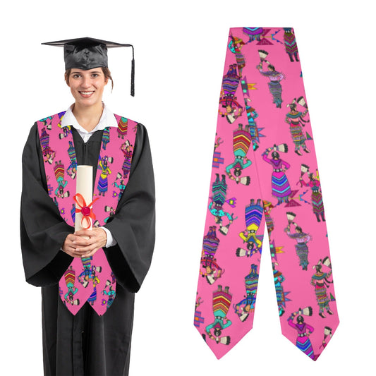 Women's Jingle Dancers Pink Graduation Stole
