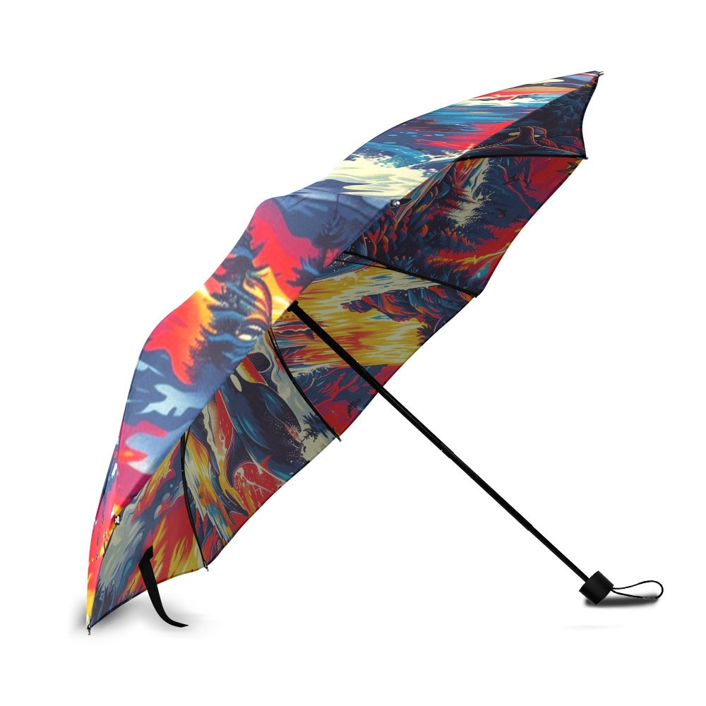Killer Whales in the Bay Foldable Umbrella