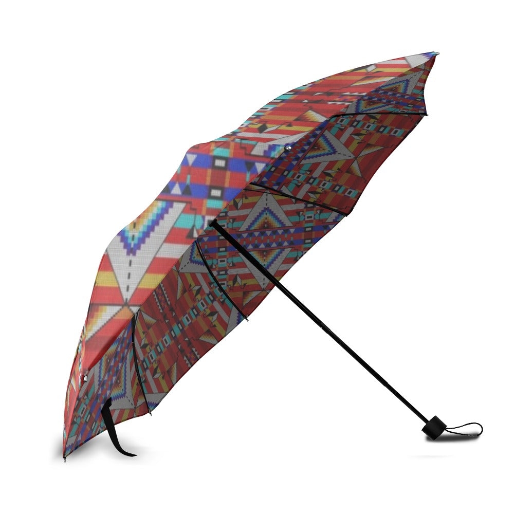 Medicine Blessing Red Foldable Umbrella