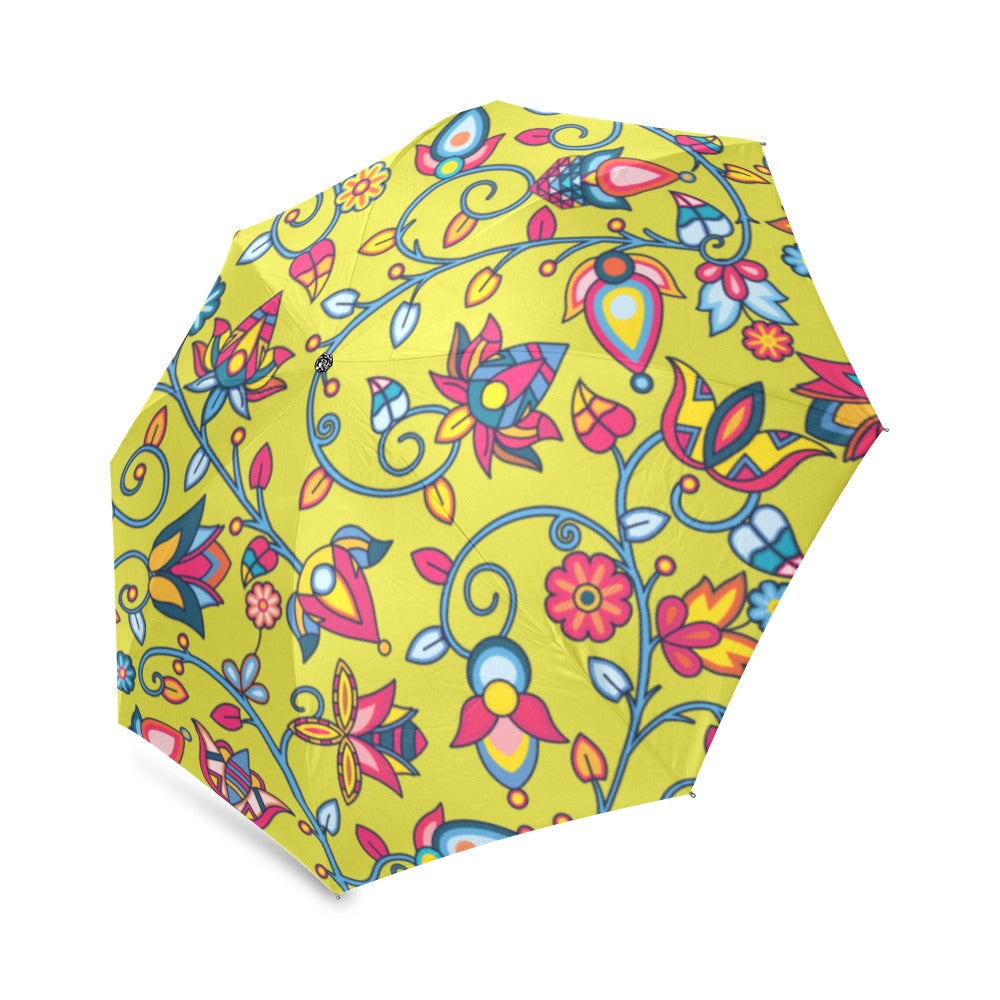 Thorny Path Yellow Foldable Umbrella
