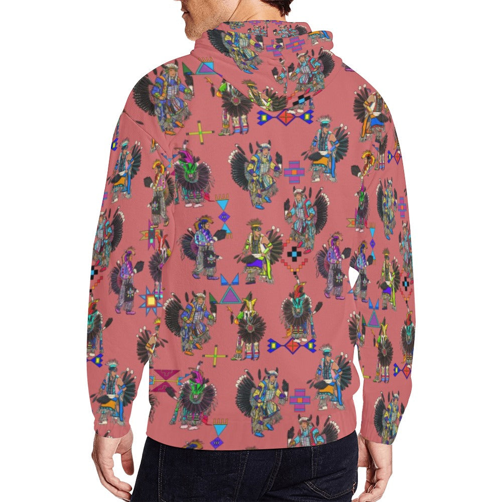 Men's Tradish Dancers Terra Cotta Men's Zipper Hoodie