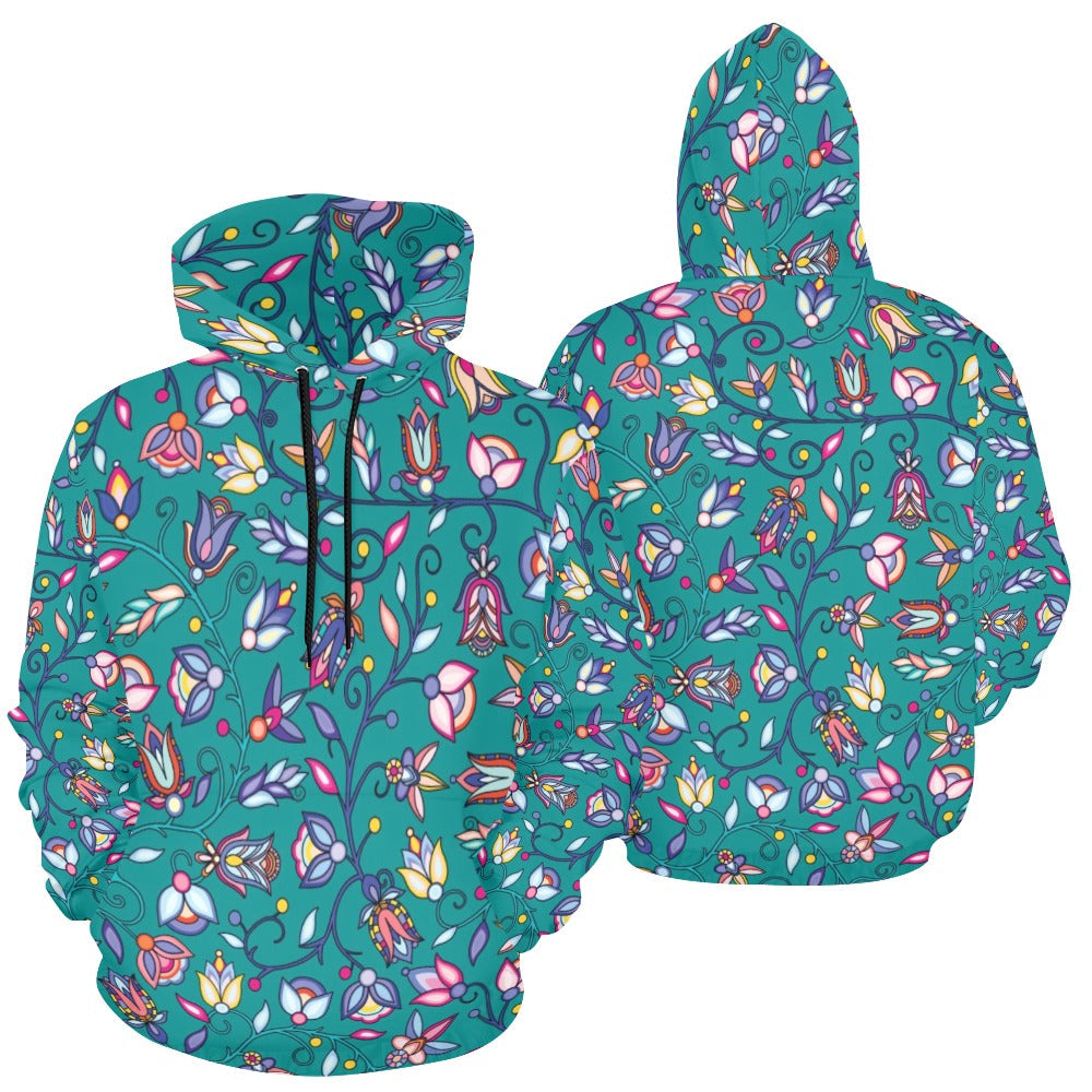 Buffalo Bloom Turquoise Hoodie for Women