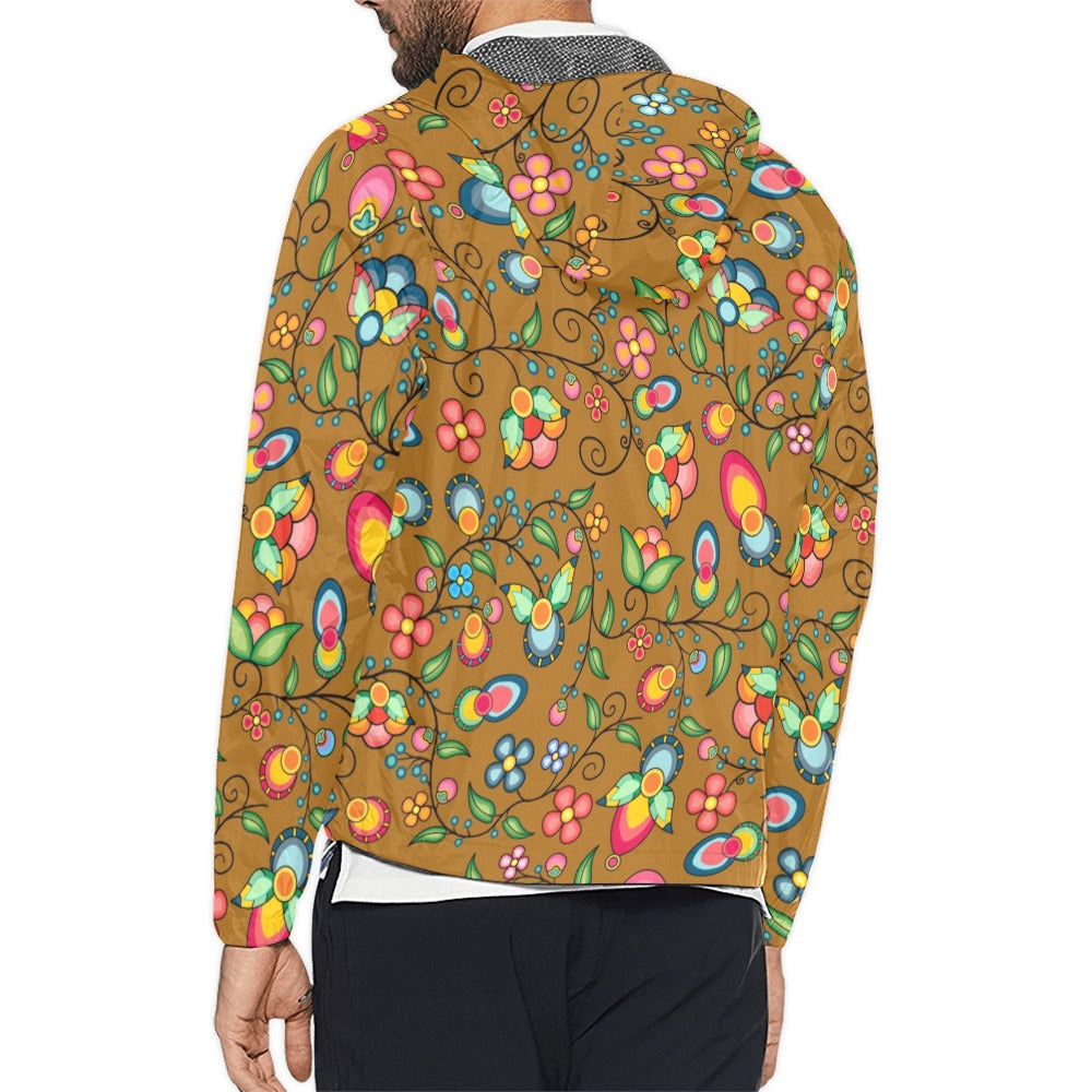 Floral Bounty Fall Leaves Men's Windbreaker