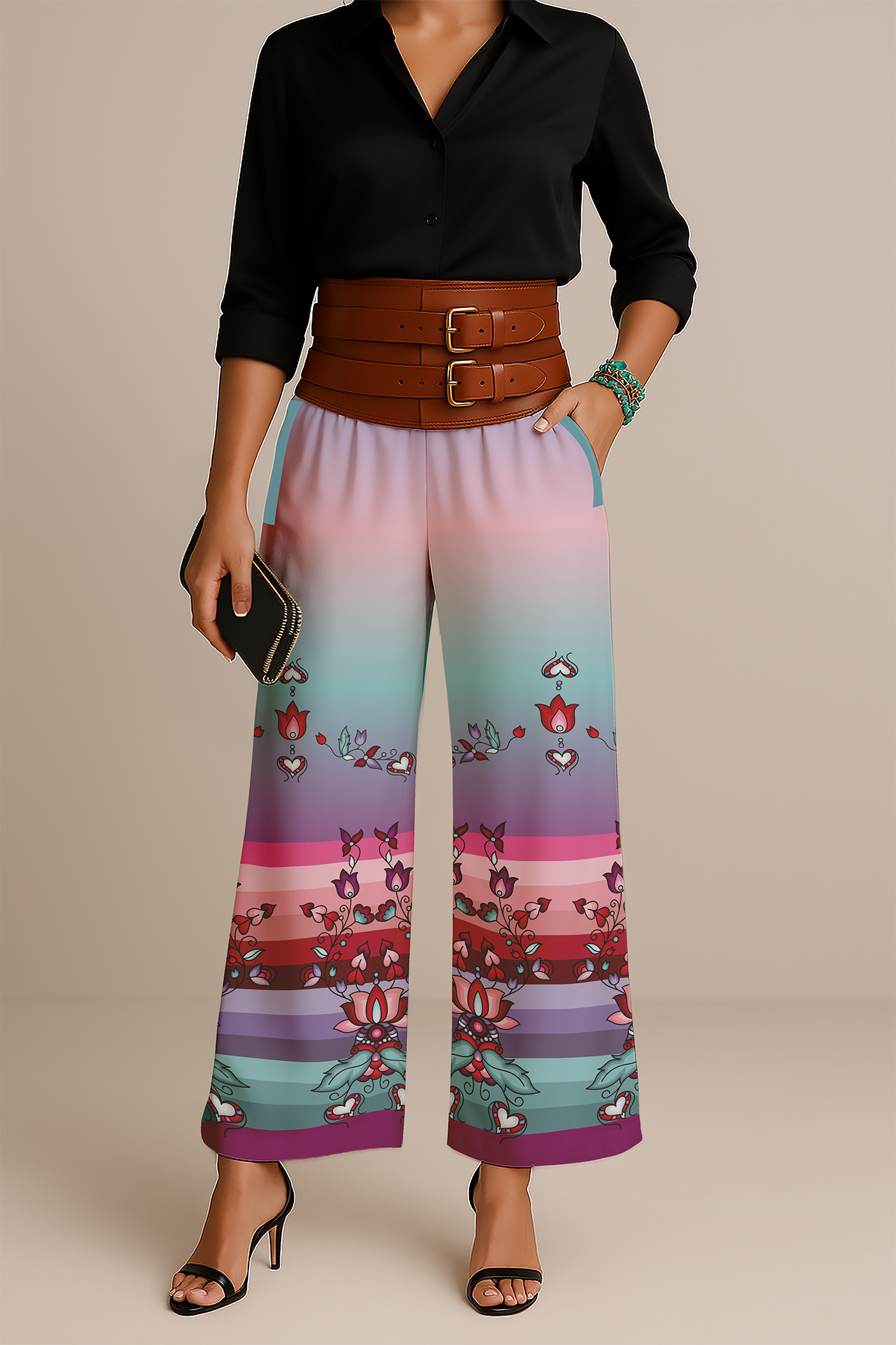 Snowlit Petal Dreams Women's Pants