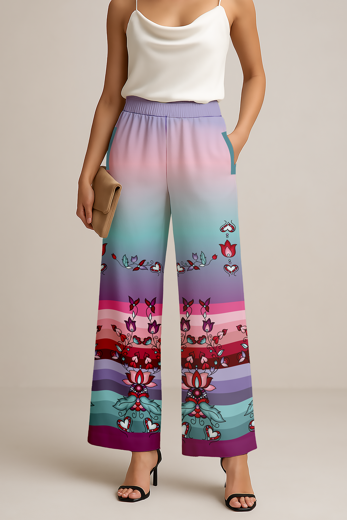Snowlit Petal Dreams Women's Pants