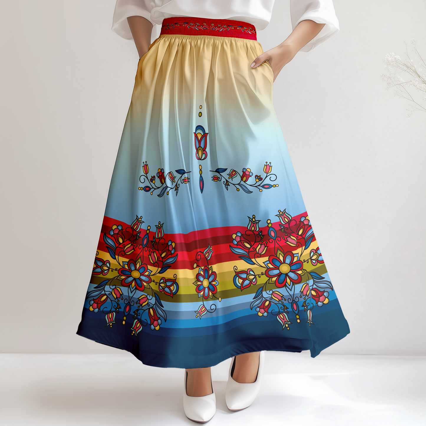Frozen Petal Cascade Skirt