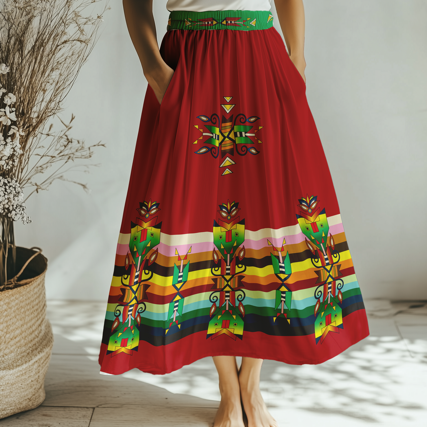 Heritage Tapestry Geometric Skirt
