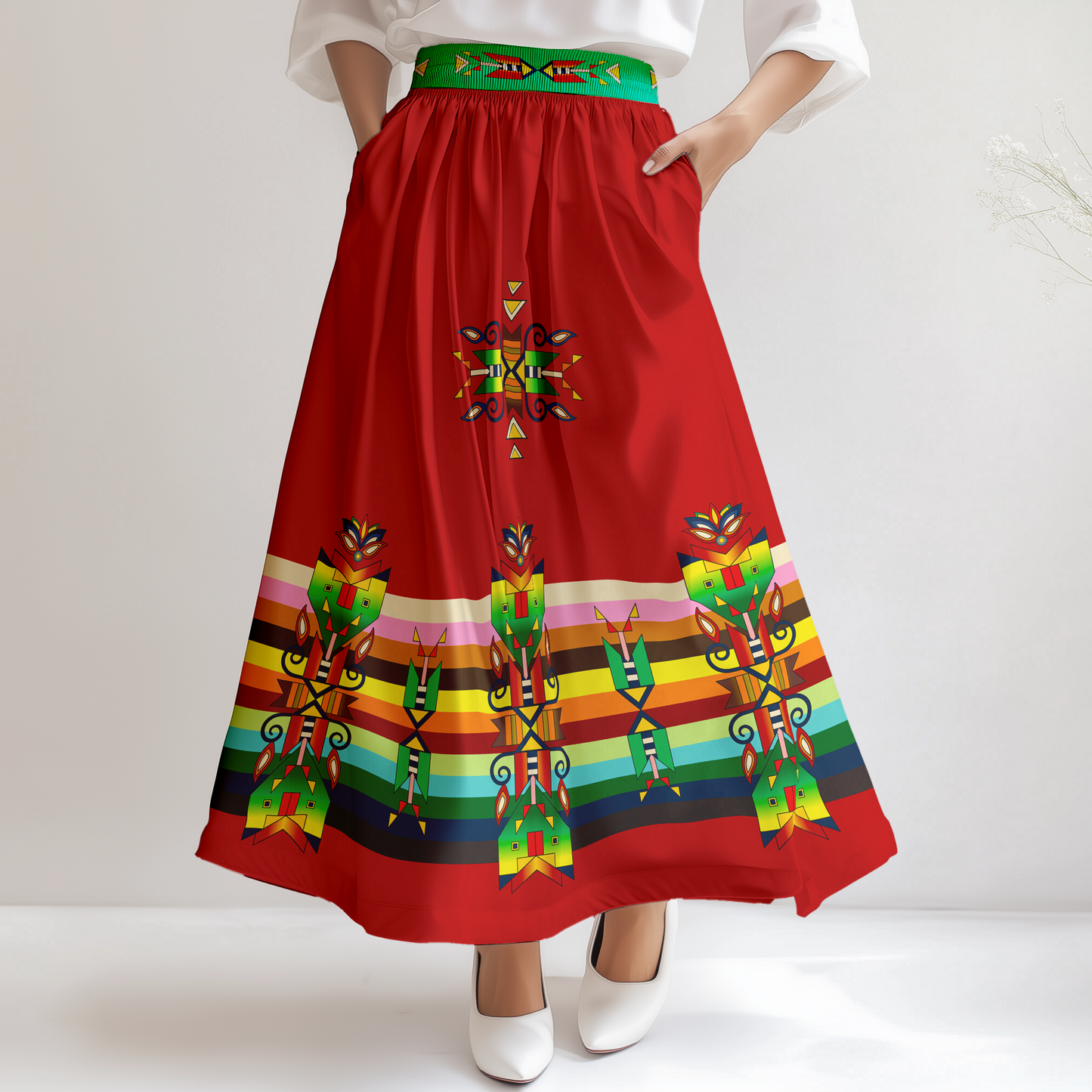 Heritage Tapestry Geometric Skirt