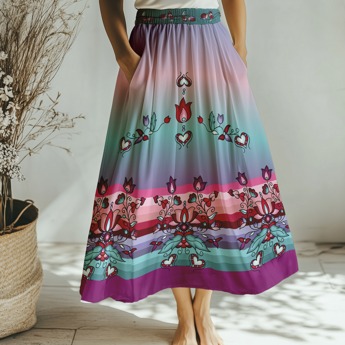 Snowlit Petal Dreams Skirt