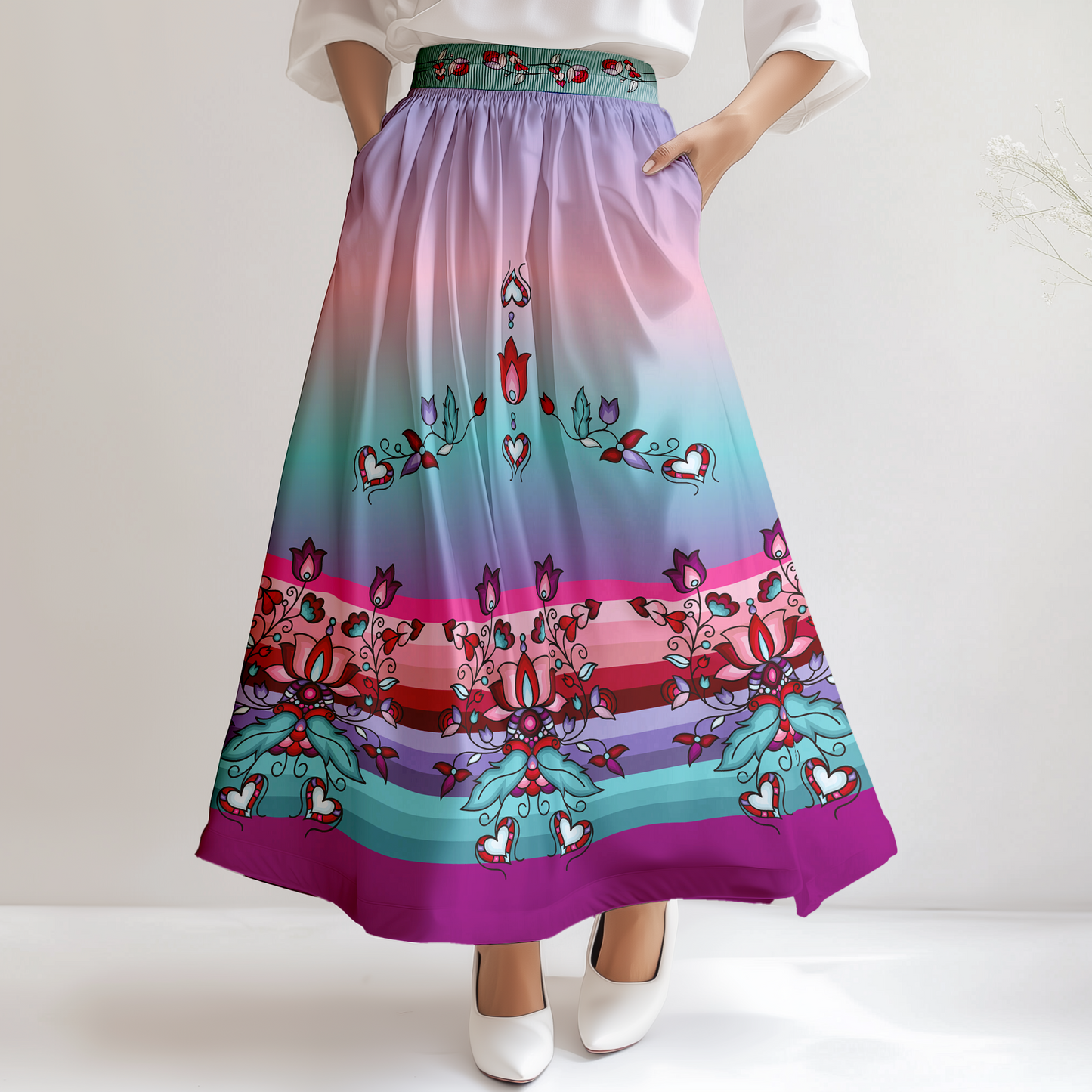 Snowlit Petal Dreams Skirt