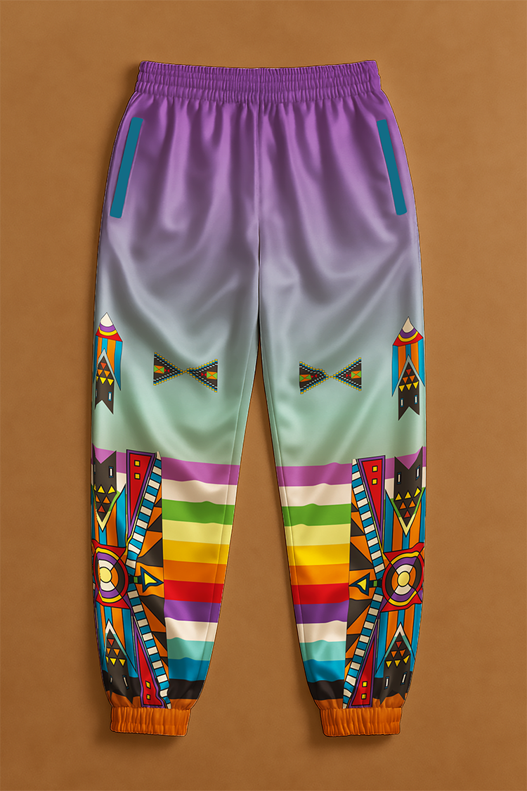 Blooming Spirit Geometric Ribbon Jogger