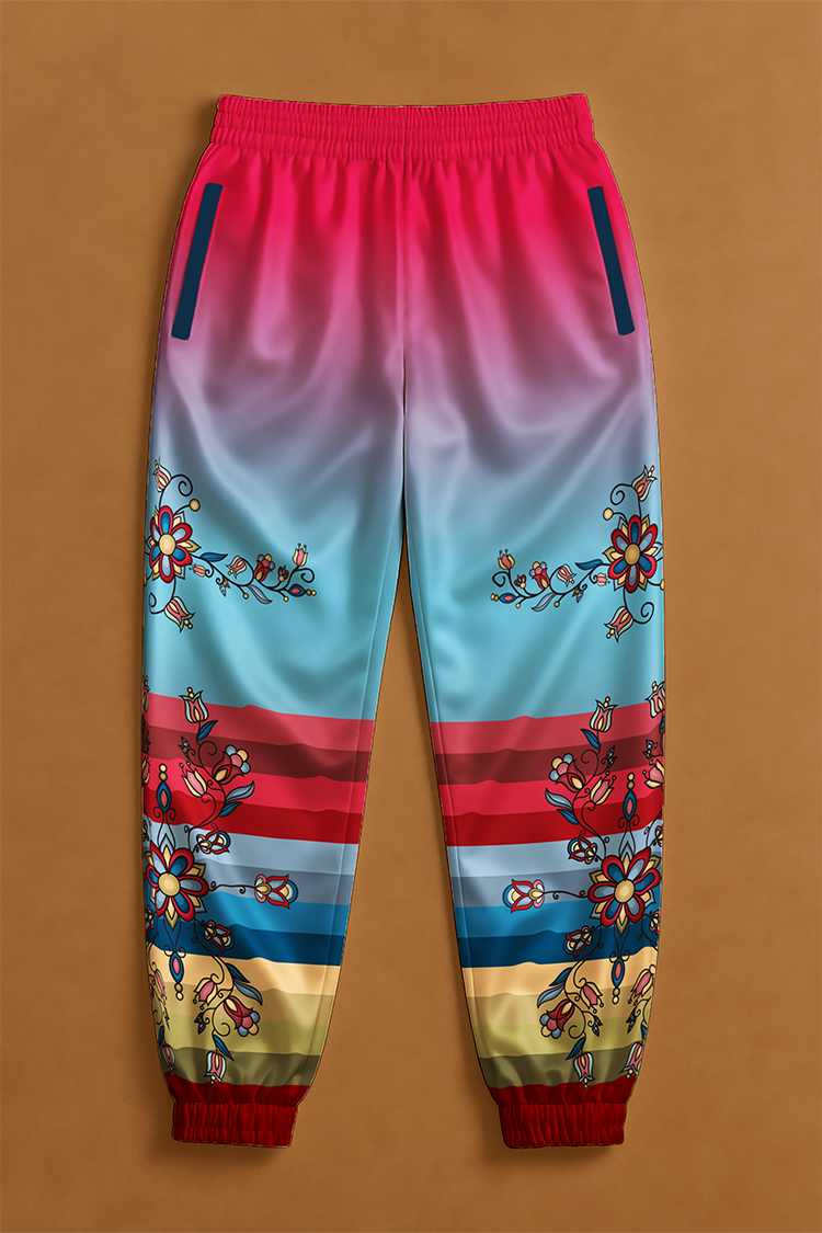 Frozen Petal Cascade Ribbon Jogger