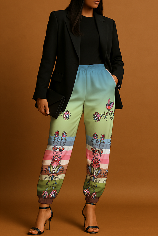 Glacial Gardenia Ribbon Jogger