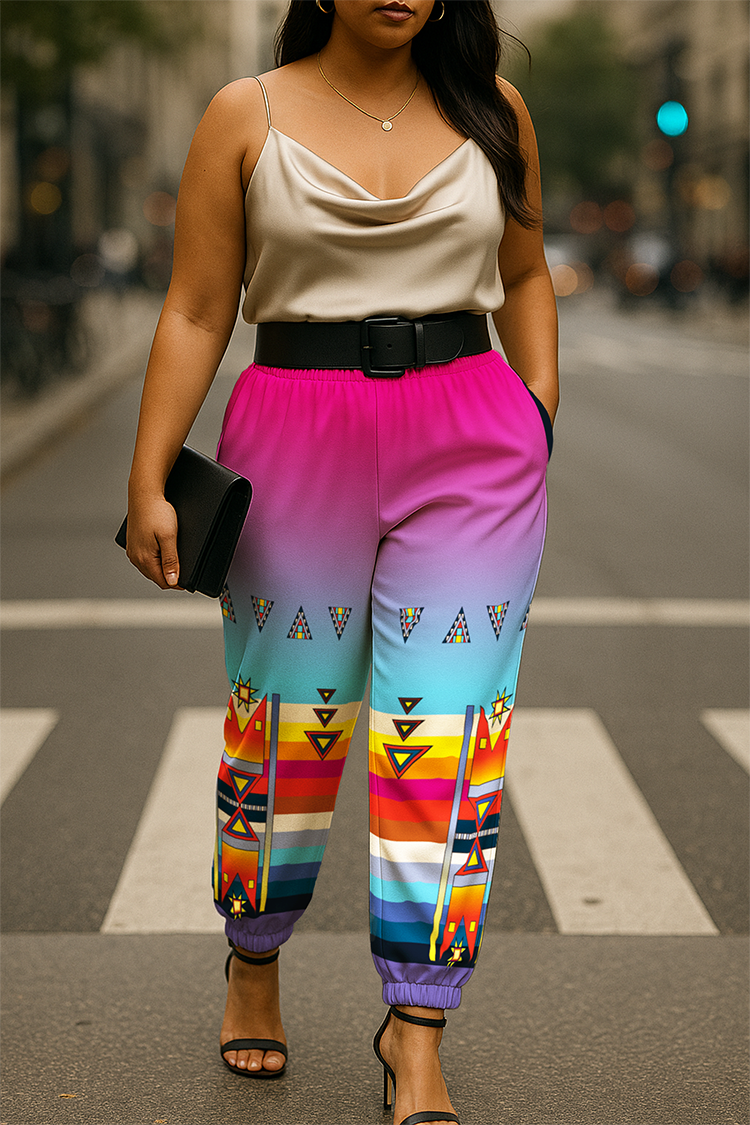 Morning Star Geometric Ribbon Jogger