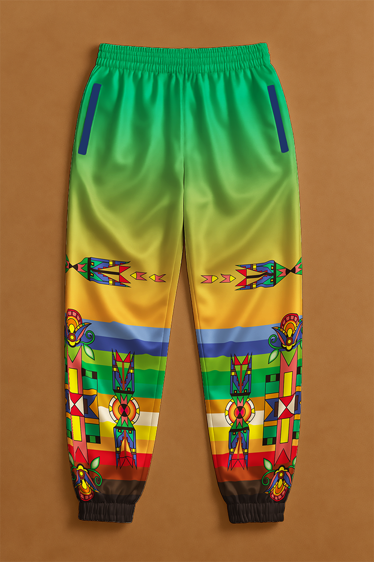 Spirit Blossom Harmony Geometric Ribbon Jogger