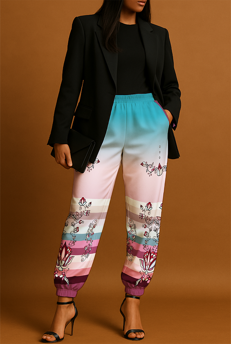 Winter Roseblush Ribbon Jogger