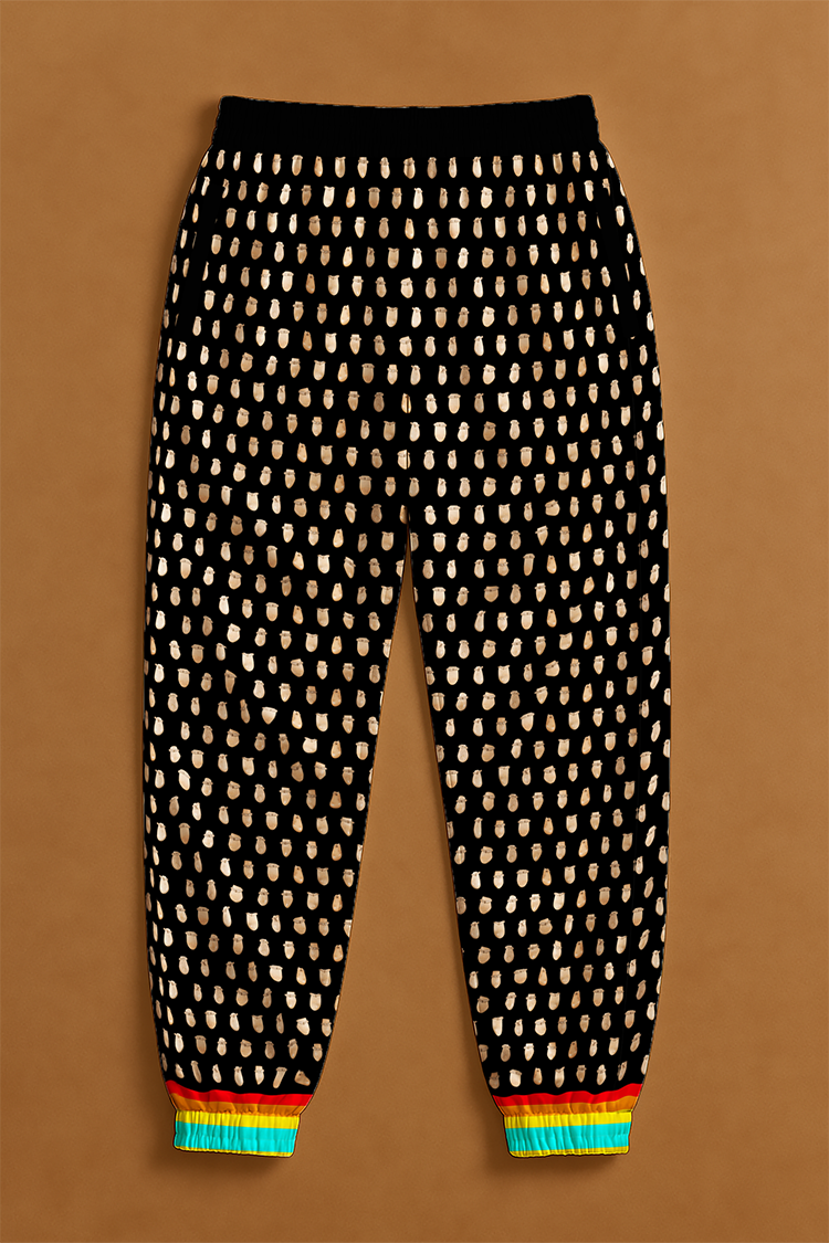 Elk Teeth on Black Jogger