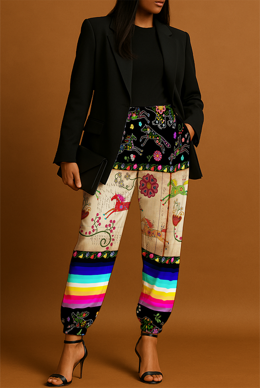 Floral Ledger Horse Jogger