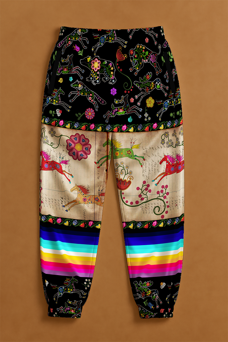 Floral Ledger Horse Jogger