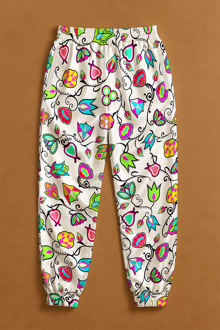 Indigenous Paisley White Jogger