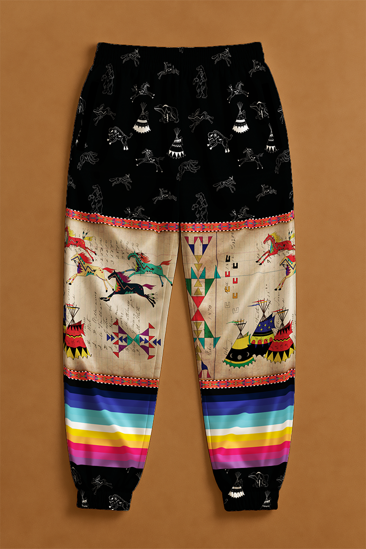 Ledger Horses Running Black Sky Jogger