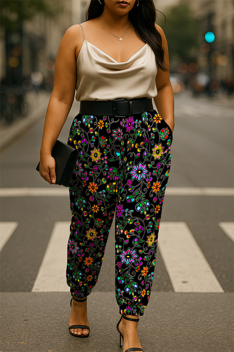 Prairie Paintbrush Black Jogger