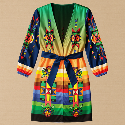 Spirit Blossom Harmony Geometric Wrap