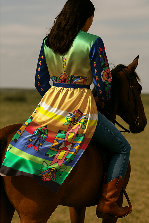 Spirit Blossom Harmony Geometric Wrap