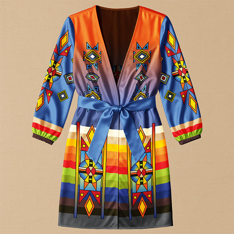 Sunset Pathways Geometric Wrap