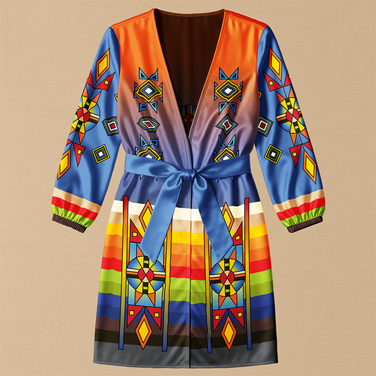 Sunset Pathways Geometric Wrap