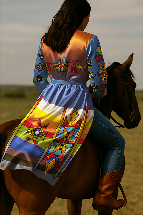 Sunset Pathways Geometric Wrap