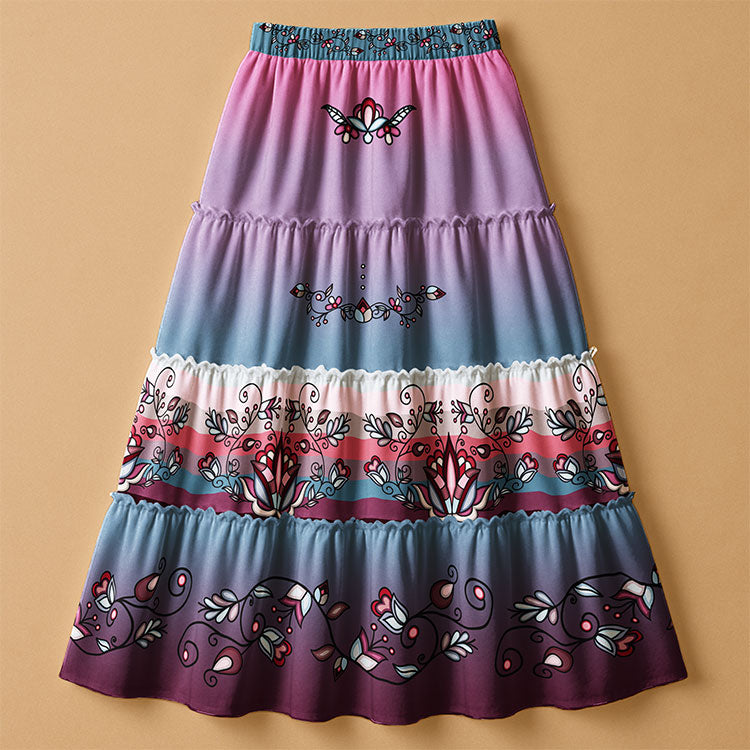 Winter Roseblush Three Tier Skirt
