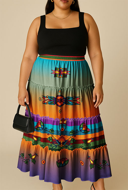 Woodland Floral Three Tier Skirt